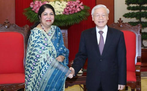 Tổng Bí thư Nguyễn Phú Trọng tiếp Chủ tịch Quốc hội Bangladesh Shirin Sharmin Chaudhury