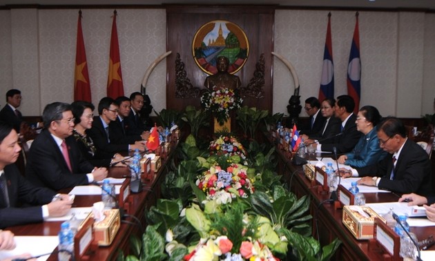 Chủ tịch Quốc hội Nguyễn Thị Kim Ngân hội đàm với Chủ tịch Quốc hội Lào Pany Yathotou 