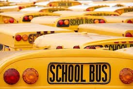 American yellow school bus 
