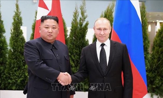 Leaders of North Korea and Russia exchange messages on Korea's liberation day