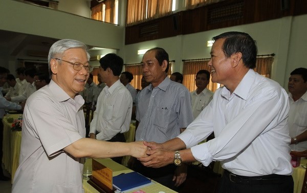 Генеральный секретарь ЦК КПВ Нгуен Фу Чонг посетил провинцию Ниньтхуан с рабочим визитом