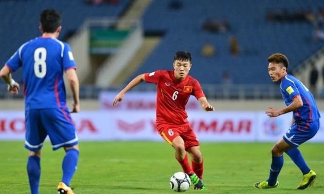越南国家足球队与中国台湾队进行友谊赛