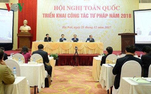 ​越南司法部门2018年工作部署会议在河内举行