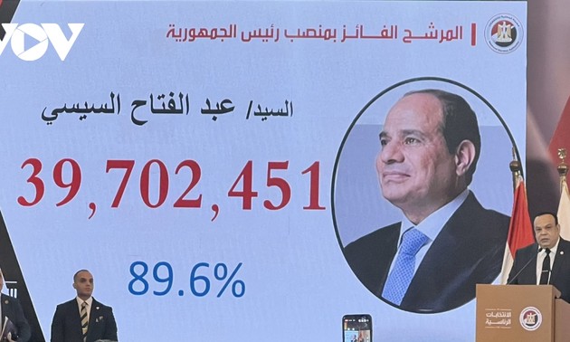ការបោះឆ្នោតនៅអេហ្ស៊ីប៖ លោក​ប្រធានាធិបតី Abdel Fattah El Sisi បានជាប់ឆ្នោត​​អាណត្តិទីបី