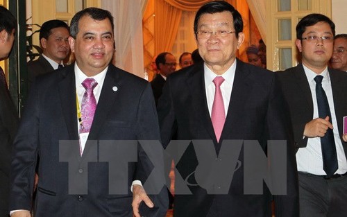 Chủ tịch nước Trương Tấn Sang tiếp đoàn đại biểu Ban Chấp hành IPU
