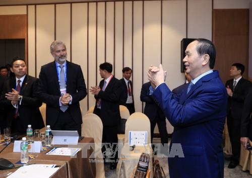Chủ tịch nước Trần Đại Quang gặp gỡ các doanh nghiệp lớn của Hoa Kỳ