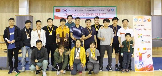 Sinh viên các trường đại học ở Hàn Quốc sôi nổi tham gia giải cầu lông Chung-Ang mở rộng 2019