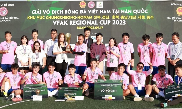 Sôi động giải bóng đá của cộng đồng người Việt Nam tại Hàn Quốc