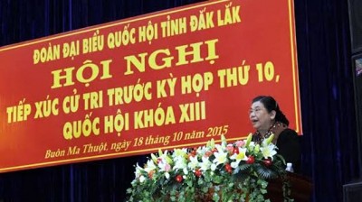 Вице-спикер парламента Тонг Тхи Фонг встретилась с избирателями провинции Даклак
