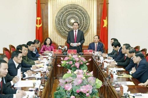 Чан Дай Куанг провёл рабочу встречу с руководством провинции Тханьхоа