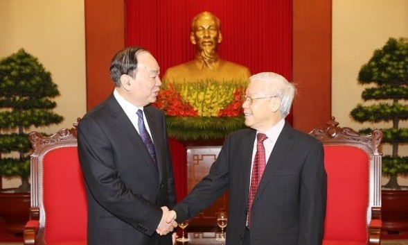 Генсек ЦК Компартии Вьетнама принял делегацию Компартии Китая
