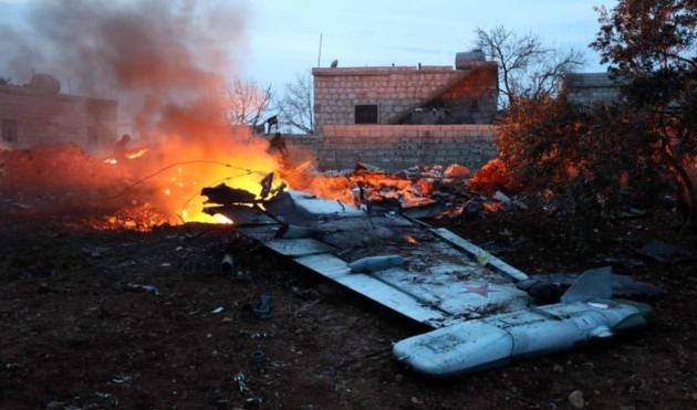 Russian jet shot down in Syria's Idlib province