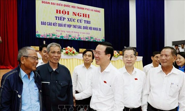 President Vo Van Thuong meets Da Nang voters 