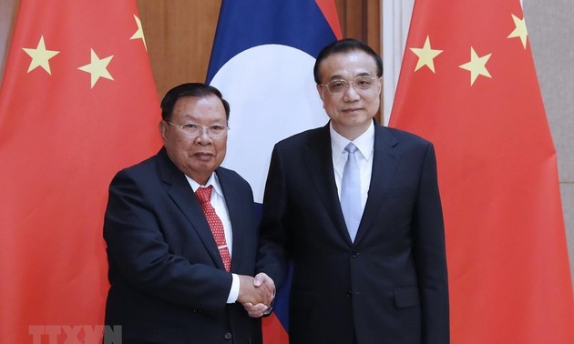 中国国务院总理李克强会见老挝人革党总书记、国家主席本扬