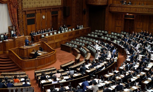 日本选民参加参议院选举投票