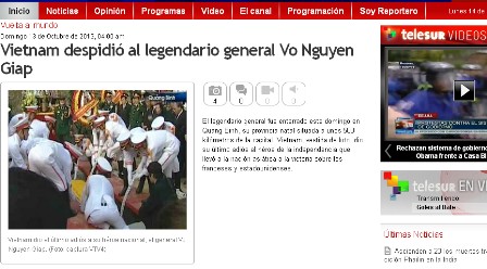 Se suma la prensa mundial a los funerales del general Vo Nguyen Giap