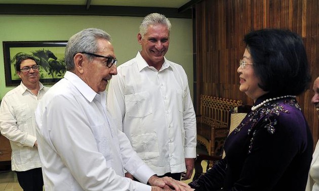 Máximos dirigentes cubanos reciben a vicepresidenta de Vietnam 