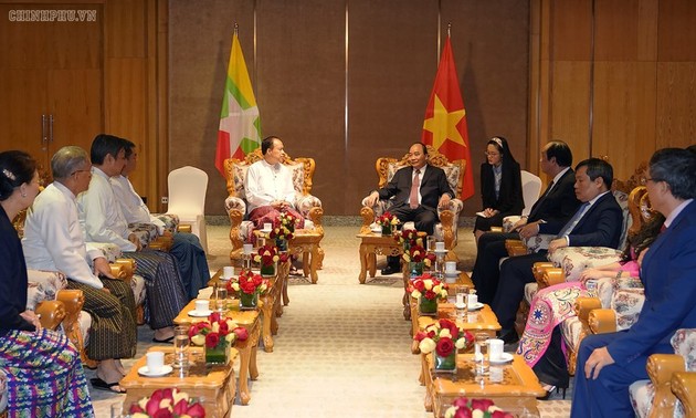 Premier vietnamita recibe a presidente de Asociación de Amistad Myanmar-Vietnam 