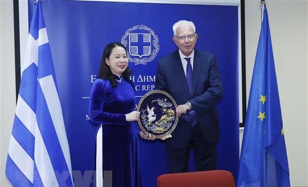Vicepresidenta de Vietnam concluye exitosamente su visita a Grecia 