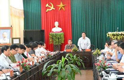 Politburo member Le Hong Anh works in Tuyen Quang