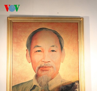 Burnt painting of Ho Chi Minh preserved in France