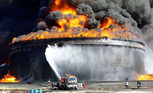 Libyan planes bomb Greek oil tanker