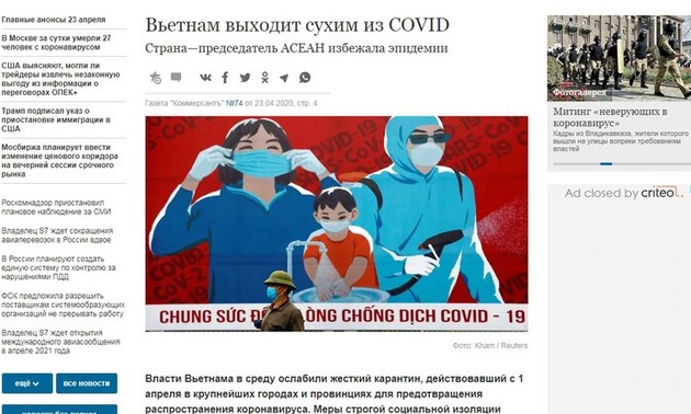 Russian newspaper lauds Vietnam’s fight against COVID-19