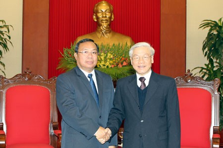 KPV-Generalsekretär Trong empfängt laotische hochrangige Delegation
