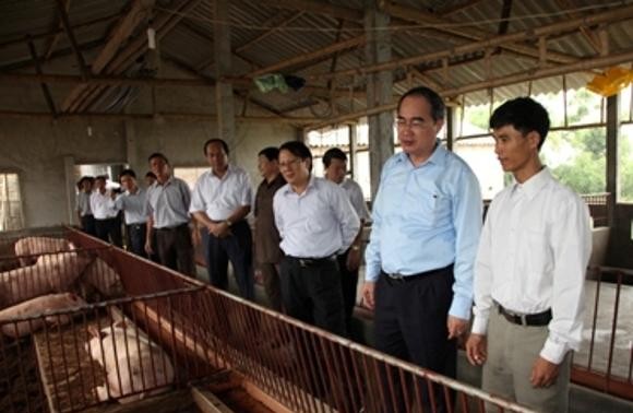 Vize-Premierminister Nguyen Thien Nhan arbeitet in Ha Nam