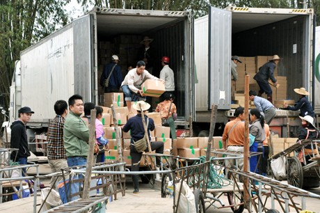 Handel bei Grenzübergängen zwischen Vietnam und China läuft dynamisch 