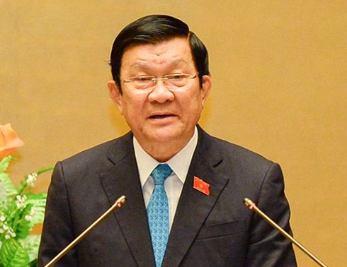 Parlamentssitzung: Vorlage über die Entlassung des Staatspräsidenten Truong Tan Sang