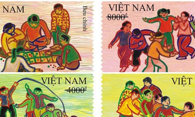 Weltkindertag: Herausgabe der Briefmarken-Kollektion “Volksspiele”