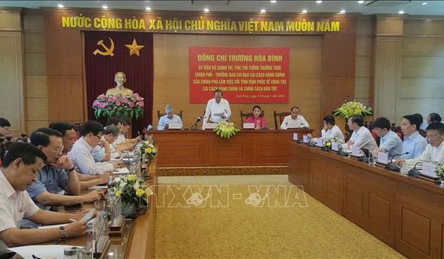 Vizepremierminister Truong Hoa Binh tagt mit Provinzverwaltern der Provinz Vinh Phuc