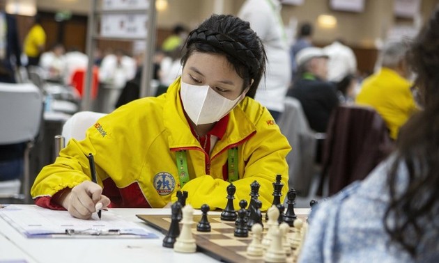 Vietnamesisches Frauenteam gewinnt den dritten Sieg bei Schacholympiade 2022