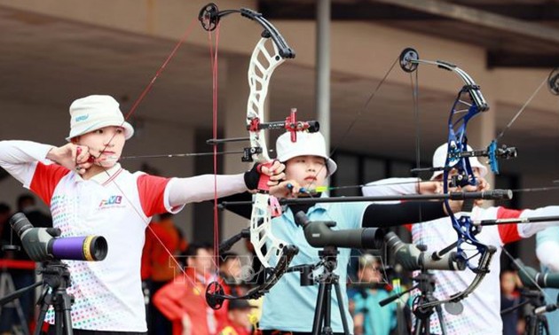 Nationales Sportfestival: Das Bogenschießen stellt am ersten Wettkampftag vier Rekorde auf