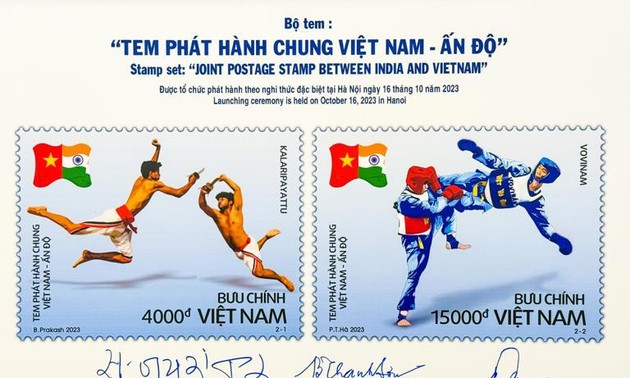 Herausgabe der Briefmarkenserie über Kultur Vietnams und Indiens 