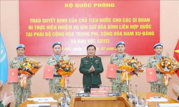 Vietnam entsendet vier weitere Offiziere für UN-Friedensmission