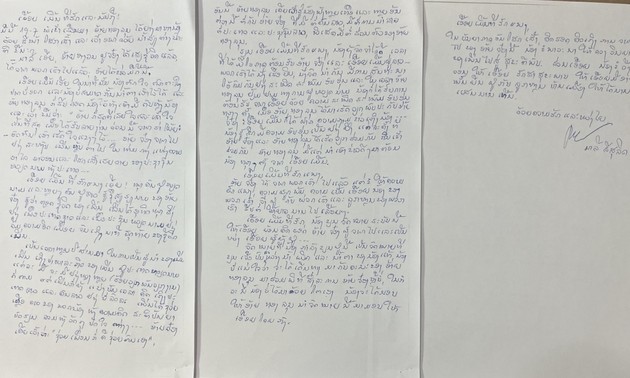 Brief der Gattin des laotischen Partei-Generalsekretärs an die Gattin des KPV-Generalsekretärs Nguyen Phu Trong