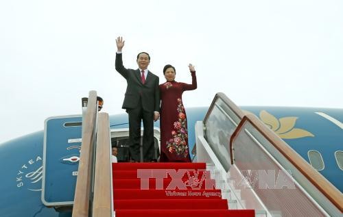 President Tran Dai Quang visits Russia