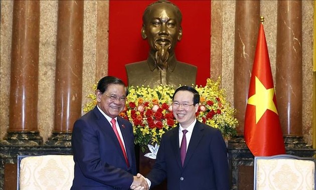 President Vo Van Thuong receives first foreign guest since taking office  