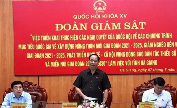 NA Vice Chairman inspects implementation of national target programs in Ha Giang