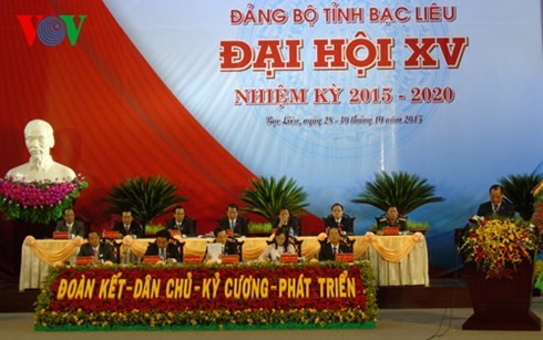Party congresses of Bac Lieu, Soc Trang, and Lang Son province