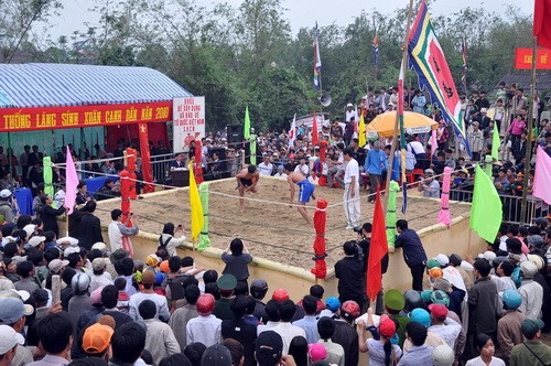 Sinh village wrestling festival