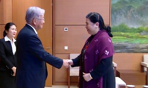 越南国会副主席丛氏放会见世界卫生组织西太平洋地区办公室主任申英秀