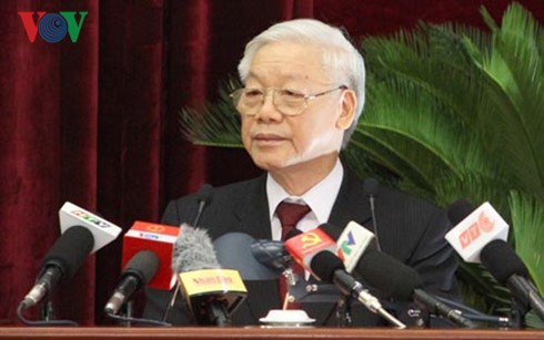 越南共产党第十二届中央委员会第四次会议圆满闭幕