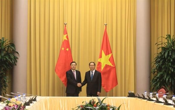 越南国家主席陈大光会见中国全国人大常委会委员长张德江