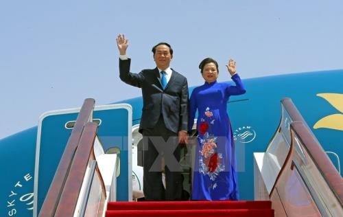 越南国家主席陈大光和夫人对日本进行国事访问