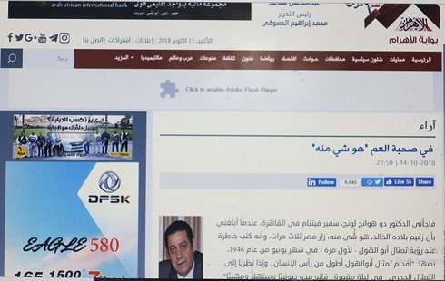 埃及媒体赞颂胡志明主席和越埃关系