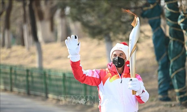 2022年北京冬季残奥会火炬传递仪式在北京奥林匹克森林公园举行