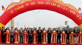 Einweihung der Nationalstraße Nummer 3 zwischen Hanoi und Thai Nguyen